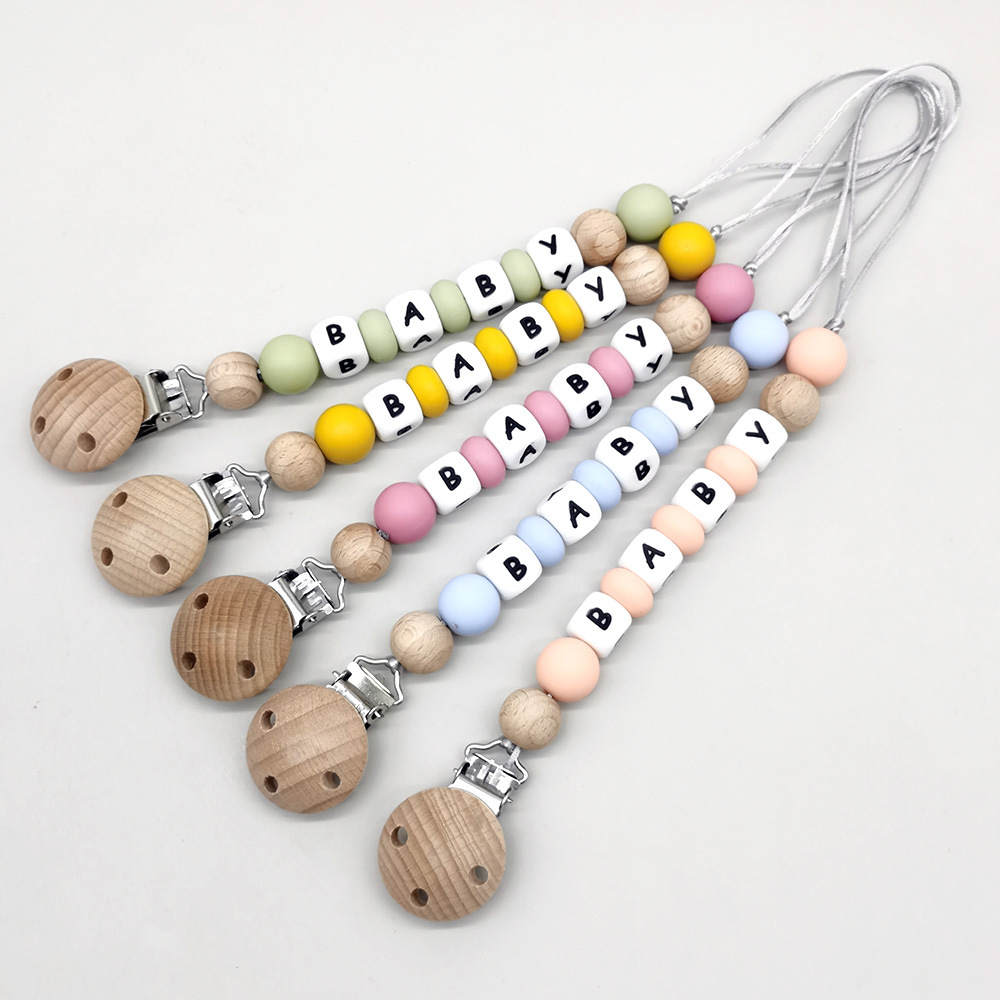Baby Products Toys - 맞춤형 이름 젖꼭지 클립 체인 실리콘