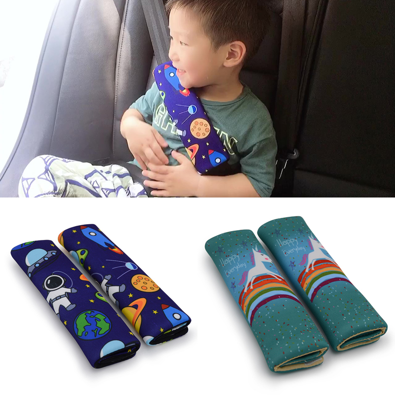 2개 귀여운 자동차 안전벨트 어깨 패드 커버 어린이 보 - Infant Car Seat Cover 리뷰 및 가격